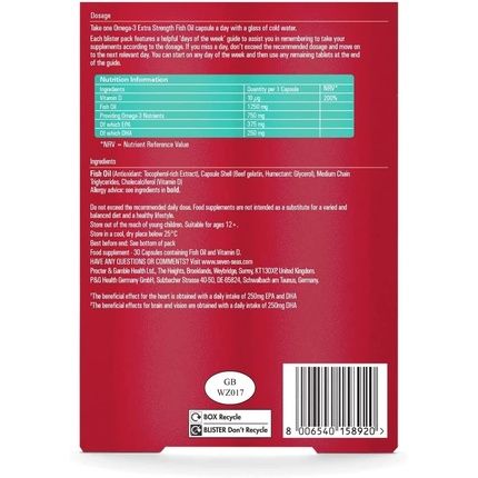Seven Seas Omega-3 Fish Oil Extra Strength With Vitamin D 30 Tablets