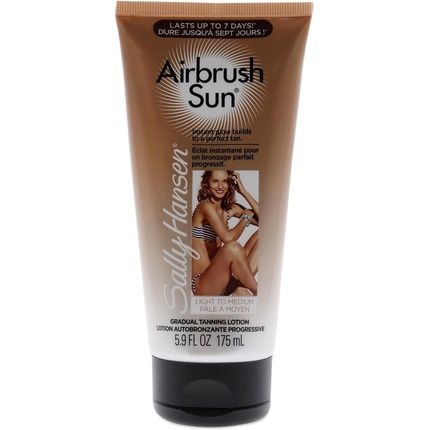 Sally Hansen Airbrush Sun Gradual Tanning Lotion 01 Light To Medium For Women 5.9Oz