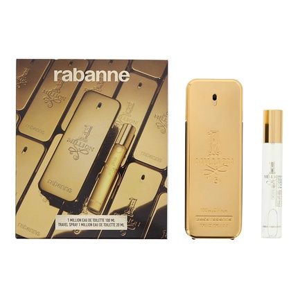 Paco Rabanne 1 Million Eau De Toilette Spray 100Ml + Eau De Toilette Spray 20Ml Set