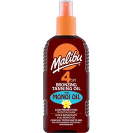 Malibu Spf 4 Bronzing Tanning Oil With Monoi Oil, 0.21 Kg