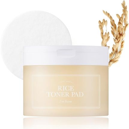 I'm From Rice Toner Pads 140ml 60 ورقة من مستخلص الأرز ثلاثي الطبقات