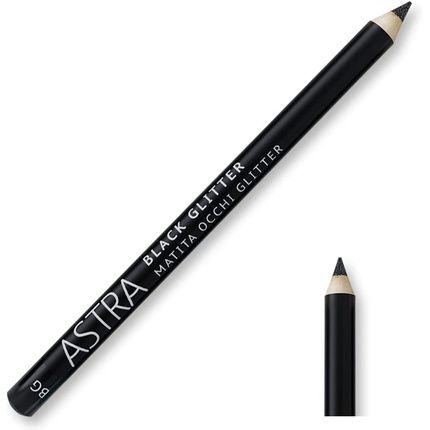 Astra Black Glitter Eye Pencil 00 Deep Black