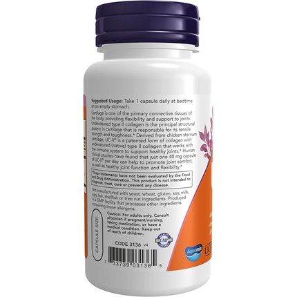 Now Uc-Ii Type Ii Collagen With Undenatured Type Ii Collagen 120 Veg Capsules - Image 3