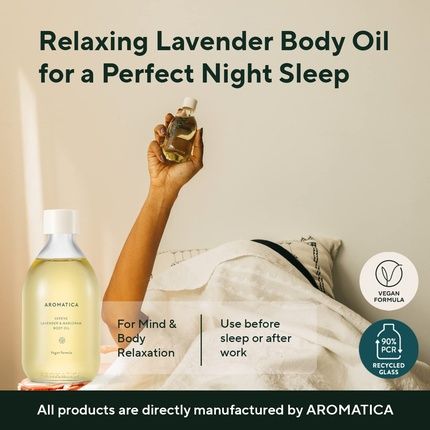Aromatica Serene Body Oil Lavender & Marjoram Aromatherapy Massage Oil 100Ml 3.38 Fl. Oz