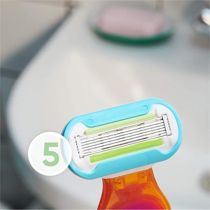 Gillette Venus Extra Smooth Snap Women'S Razor With 1 Razor Blade Refills And Lubrastrip With A Touch Of Avocado Oils