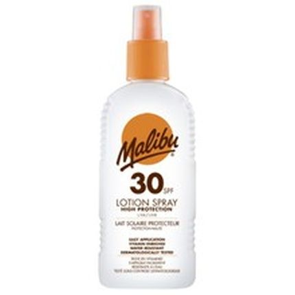 Malibu Sun Spf 30 Lotion Spray High Protection Sun Cream Water Resistant Vitamin Enriched 200Ml