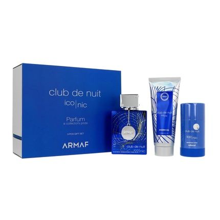 Armaf Club De Nuit Blue Iconic Gift Set - Edp 105 Ml, Shower Gel 100 Ml, Deostick 75 G