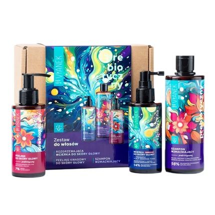 Vianekset Hair Care Prebiotic Acid Peeling For Scalp 150Ml, Prebiotic Warming Scalp Lotion 150Ml, Prebiotic Strengthening Shampoo 300Ml