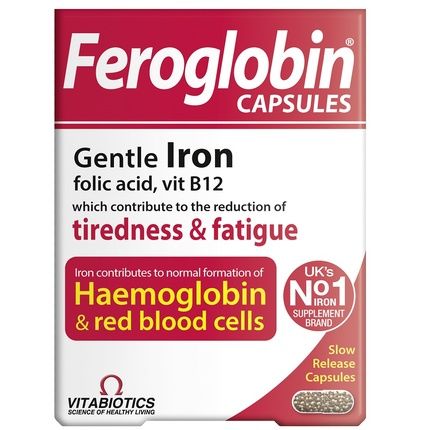 Vitabiotics Ferogoblin B12 Dietary Supplement Supporting Hemoglobin And Red Blood Cells - 30 Capsules