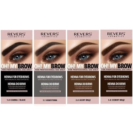 Henna Eyebrow Eyelash Color Permanent Brow Color Cream Brown Black Complete Set