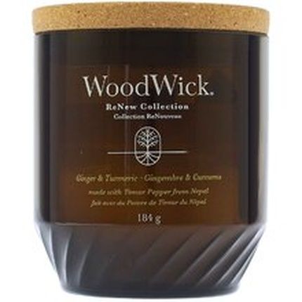 Woodwick Renew Ginger Turmeric Candle Scented Candle In Medium Glass 184 G