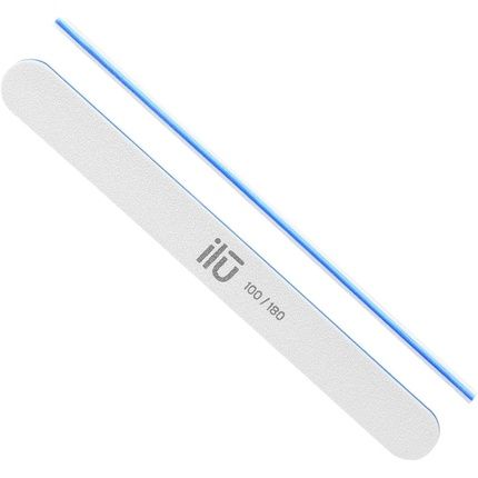T4B Ilu Straight Nail File Double-Sided For Natural Nails With High Quality 100/180 Grit