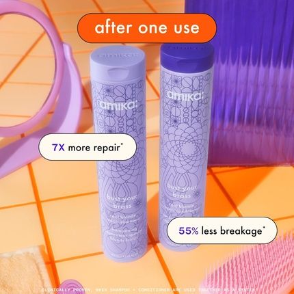 Amika Bust Your Brass Cool Blonde Repair Conditioner 16.90 Fl Oz