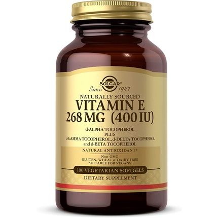Solgar Natural Source Vitamin E 268Mg Vegetable Softgels 100 Pack - Fights Free Radicals And Supports Immune System - Vegan And Gluten Free