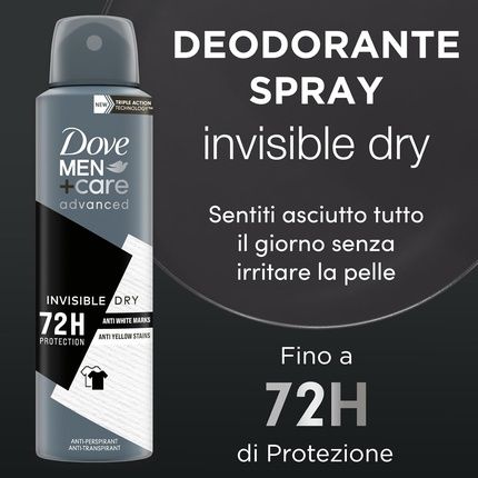 Dove Men + Care Invisible Dry Spray Advanced Care Deodorant For Men With 1/4 Moisturizing Cream Moisturizing And Stain-Repellent Formula Protection For Up To 72 Hours 150Ml Cedarwood - Image 3