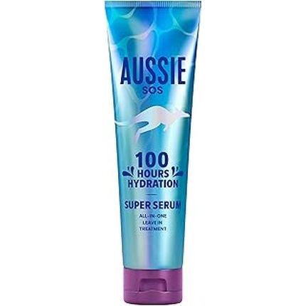 Aussie Sos Super Serum All In One Leave-In Treatment - 160Ml, 100 Hours Of Hydration For Hair