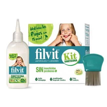 Filvit Filvit Dimeticona Anti Lice Lotion 125Ml Set 3 Pieces