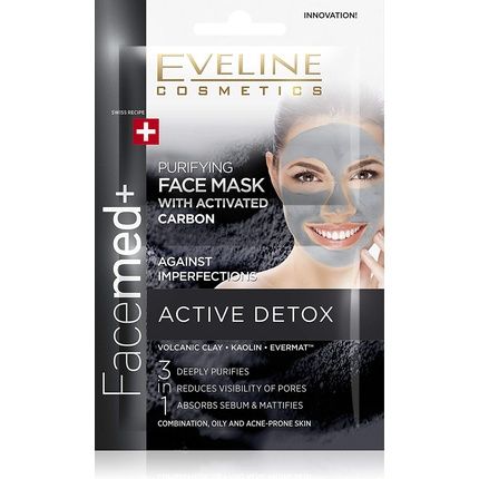 Eveline Active Detox Face Mask With Active Carbon For Combination And Oily Skin 5Ml