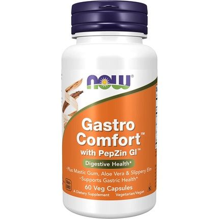Now Supplements Gastro Comfort With Mastic Gum Aloe Vera And Slippery Elm 60 Veg Capsules
