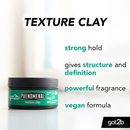 Schwarzkopf Got2B Phenomenal Texture Hair Styling Clay Vegan Strong Hold Matt Finish No Stickiness 100Ml - Image 3