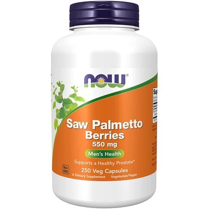 Now Saw Palmetto Berries 550Mg Men'S Health 250 Veg Capsules