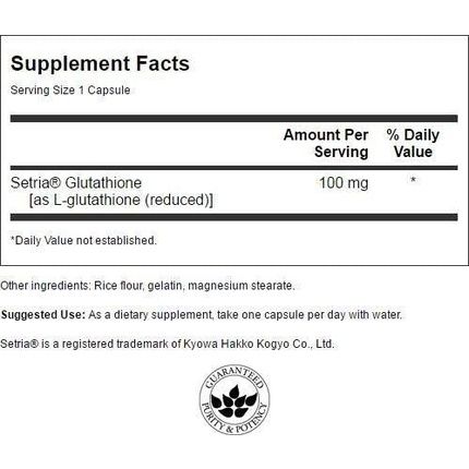 100Mg Lglutathione Setria 100 Capsules