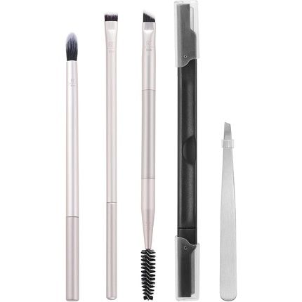 Real Techniques Limited Edition Brush Blend And Brow Holiday Kit 5 Piece Gift Set