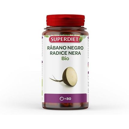 Superdiet Organic Black Radish Tablets - Standard Size - 80 Tablets