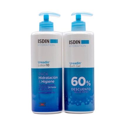 Isdin Ureadin Lotion10 Intense Hydration 400Ml And Ureadin Bath Gel 400Ml - Pack Of 2