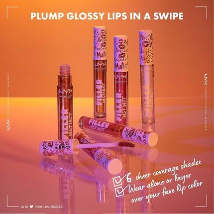Nyx Professional Makeup Filler Instinct Plumping Polish Shimmery Lip Gloss 2.5Ml Let'S Glaze