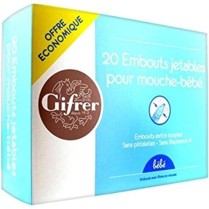 Gifrer 20 Disposable Ends For Baby Nose Blower