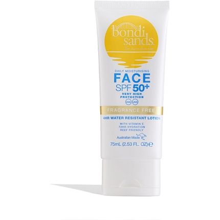 Bondi Sands Spf 50+ Face Lotion Fragrance Free With Aloe Vera And Vitamin E 75Ml