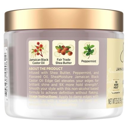 Sheamoisture Edge Control Strong Hold Gel With Flaxseed And Jamaican Black Castor Oil