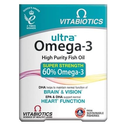 Vitabiotics Ultra Omega-3 High Purity Fish Oils Dietary Supplement 60 Capsules