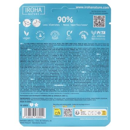 Iroha Nature Acne Patch Fun With Salicylic Acid, Tea Tree Oil, And Centella Asiatica