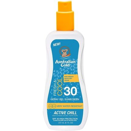 Australian Gold Active Chill Sunscreen Spray Gel Spf 30 237Ml