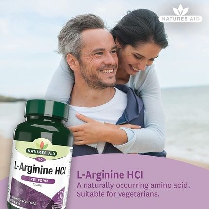 Natures Aid L-Arginine Hcl 750Mg 90 Tablets - Image 3