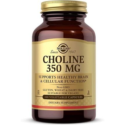 Solgar Choline 350Mg Healthy Liver Function Supports Fat Metabolism 100 Vegetable Capsules