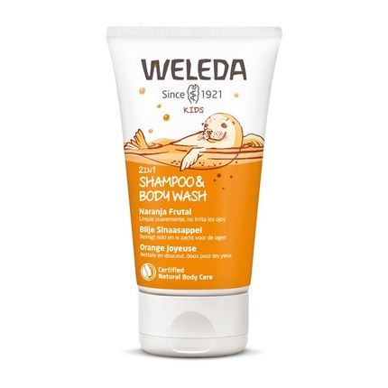 Weleda Kids 2 In 1 Shower Gelshampoo Happy Orange 150 Ml