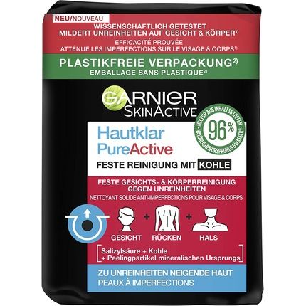 Garnier Pure Active Charcoal Cleansing Bar 100G