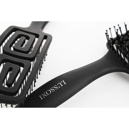 Tb Tools For Beauty Lussoni Flexible Hairbrush, Detangling And Anti-Static Styling Brush, Small, Black - Image 3