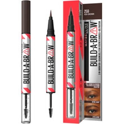 Maybelline New York Build A Brow 2 In 1 Brow Pen And Sealing Gel Real-Looking Fuller Brows Waterproof Sweat And Smudge-Resistant 24H Wear Vegan Formula Shade 250 Blonde