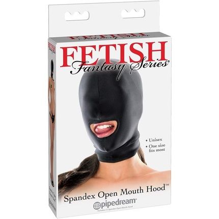 Pipedream Fetish Fantasy Spandex Open Mouth Hood Black Pd3855-02