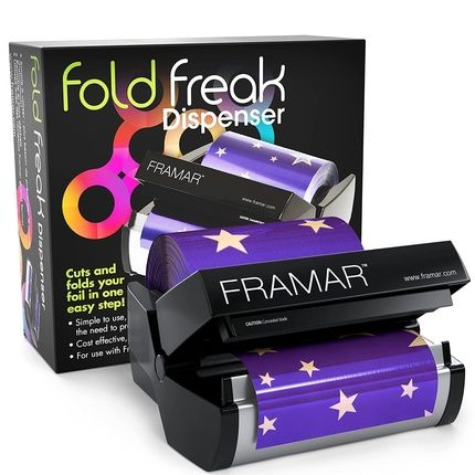 Framar Rose All Day Embossed Roll Aluminum Foil For Hair Highlighting Medium 320Ft With Fold Freak Foil Dispenser - Image 3