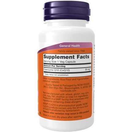 Now Foods Coq10 30Mg 120 Vcaps
