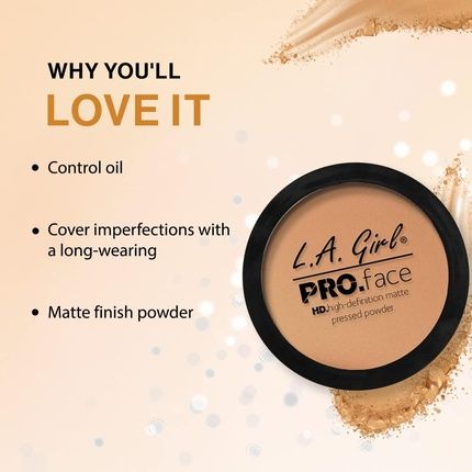 L.A. Girl Hd Pro Matte Compact Powder Warm Honey 45G