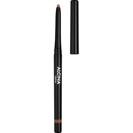 Alcina Natural Brown Lip Liner - Sharpenable Long-Lasting Color With Strong Coverage