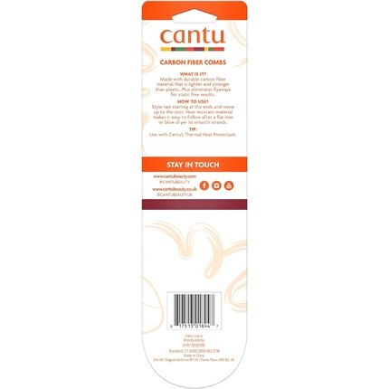 Cantu Hair Accessories Style Carbon Fibre Combs 2 Count