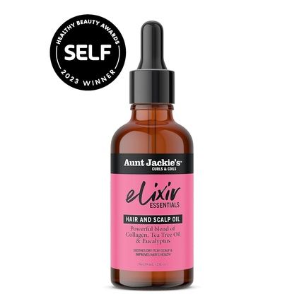 Aunt Jackie'S Elixir Essentials Hair & Scalp Oil With Collagen, Tea Tree Oil & Eucalyptus 2 Oz