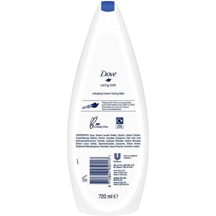 Dove Indulging Cream Caring Bath With 1/4 Moisturising Cream 720Ml - Pack Of 3 - Image 3